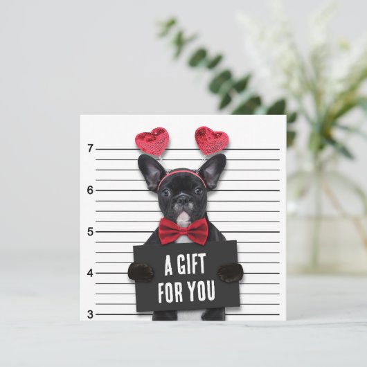 マグショット有罪ラブドッグバレンタインデーのギフトカード (スタンド正面)