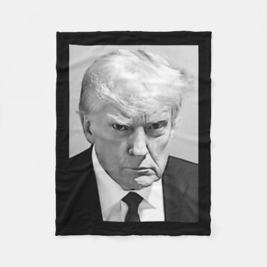 マグショット – ドナルド・トランプ・マグショット フリースブランケット (正面)