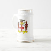 マグジャマイカの紋章付き外衣 ビールジョッキ (正面左)