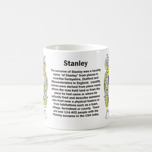 マグスタンリー家族の紋章付き外衣 コーヒーマグカップ (中央)