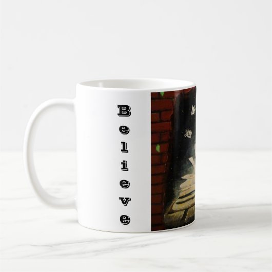 マグストップ信じを使わない コーヒーマグカップ (左)