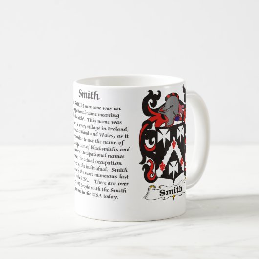 マグスミス家族の紋章付き外衣 コーヒーマグカップ (正面右)