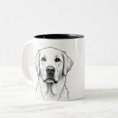 マグスラブラドールレトリバー ツートーンマグカップ (正面左)