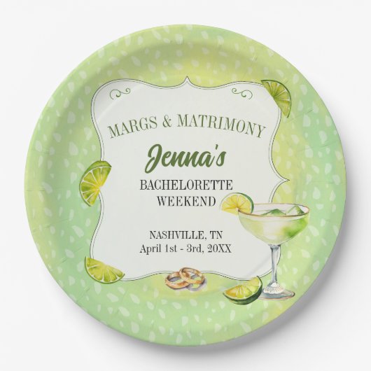 マグス＆マリッジ・バチェロレッテ・パーティー ペーパープレート (正面)