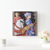 マグス・メルキオールの行列、騎馬隊、野猫 スクエア壁時計 (ホーム)