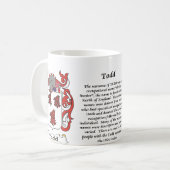 マグタッド家族の紋章付き外衣 コーヒーマグカップ (正面左)