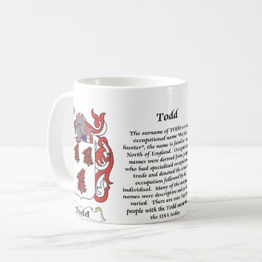 マグタッド家族の紋章付き外衣 コーヒーマグカップ (正面左)