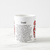 マグタッド家族の紋章付き外衣 コーヒーマグカップ (中央)