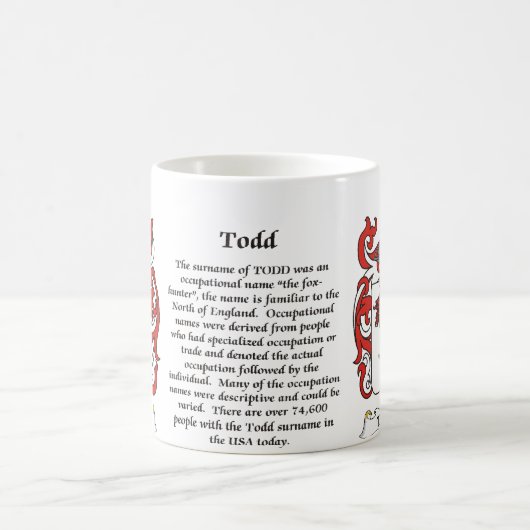 マグタッド家族の紋章付き外衣 コーヒーマグカップ (中央)