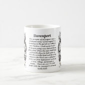 マグダベンポート家族の紋章付き外衣 コーヒーマグカップ (中央)