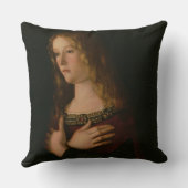 マグダラのマリアのヴァージンおよび子供wからの詳細 クッション (裏面)