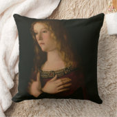 マグダラのマリアのヴァージンおよび子供wからの詳細 クッション (ブランケット)