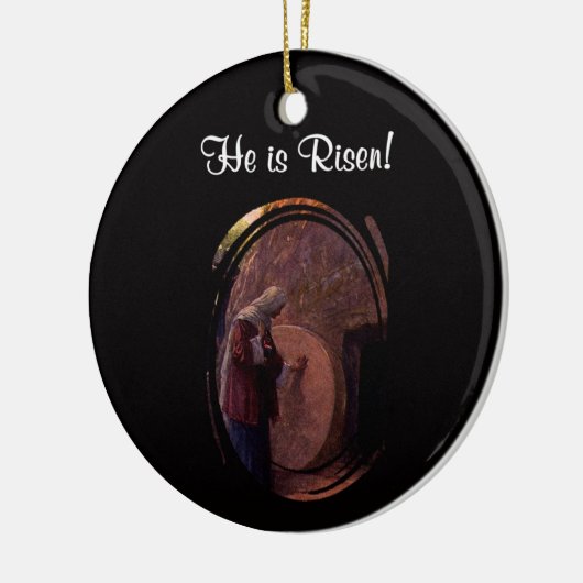 マグダラのマリアインスパイアイエス・キリストの空の墓を訪問します セラミックオーナメント (左)