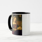 マグダラのマリア読書(パネルの油) マグカップ (正面左)