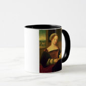 マグダラのマリア読書(パネルの油) マグカップ (正面右)