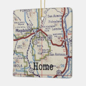 マグダレナニューメキシコヴィンテージの地図 セラミックオーナメント (左)