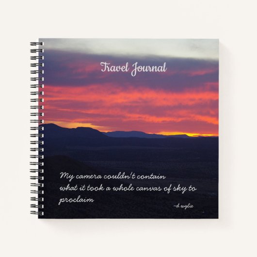 マグダレナ、ニューメキシコの夕日 – 旅行 ノートブック (正面)