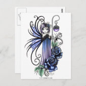 マグダレネブルーバラ妖精はがき ポストカード (正面/裏面)