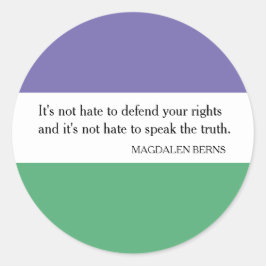 マグダレンベルンズとフェミニストシール引用文 ラウンドシール