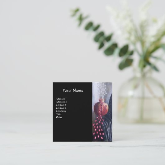 マグダレン及びザクロ白黒レッド スクエア名刺 (スタンド正面)