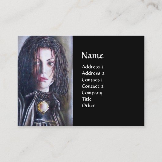 マグダレン白黒茶色 名刺 (正面)