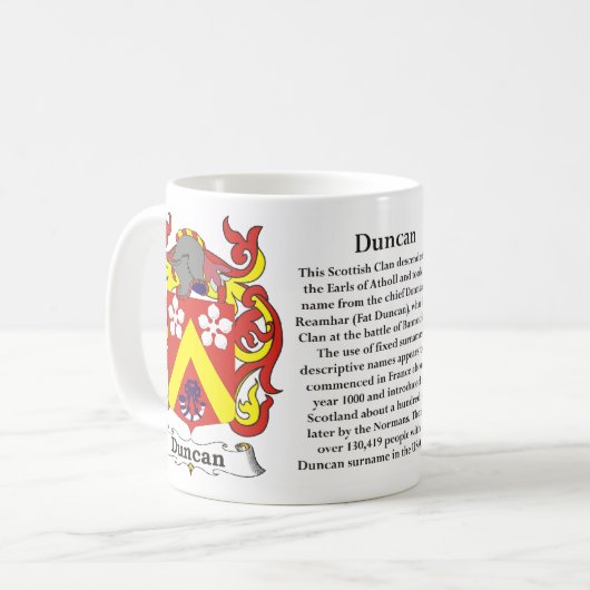 マグダンカン家族の紋章付き外衣 コーヒーマグカップ (正面左)