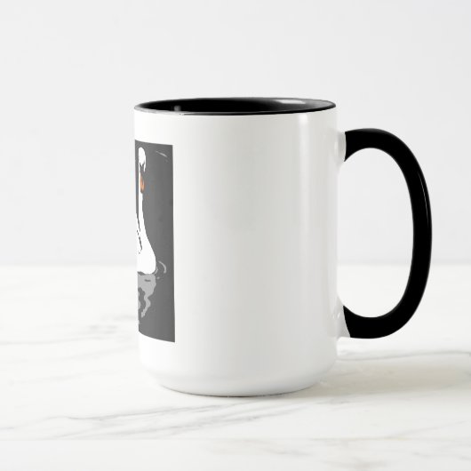 マグッビクトリアングの上の白鳥の木 マグカップ (右)