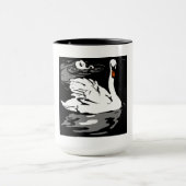 マグッビクトリアングの上の白鳥の木 マグカップ (中央)