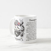 マグトムソン家族の紋章付き外衣 コーヒーマグカップ (正面左)