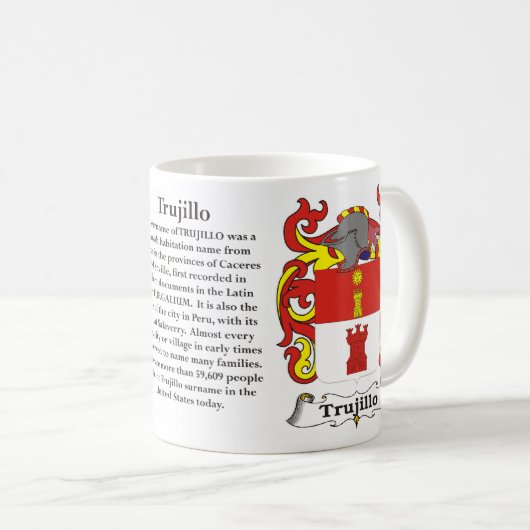 マグトルヒーヨ家族の紋章付き外衣 コーヒーマグカップ (正面右)