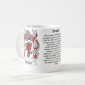マグドレーク家族の紋章付き外衣 コーヒーマグカップ (正面左)