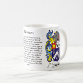 マグドーソン家族の紋章付き外衣 コーヒーマグカップ (正面右)