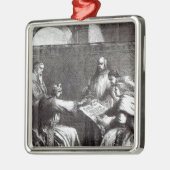 マグナChartaに署名することを断っているジョン王 メタルオーナメント (左)