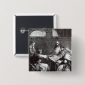 マグナChartaに署名することを断っているジョン王 缶バッジ (正面&裏面)