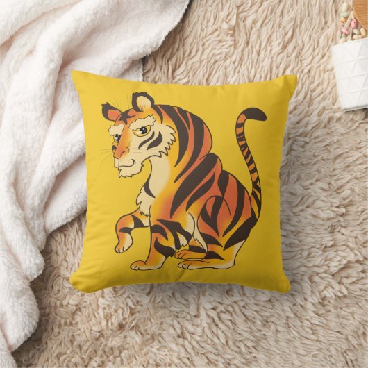 マグニフィセントタイガー装飾用クッション クッション (ブランケット)