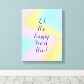 マグニフィセントパステルレインボー結婚ズ キャンバスプリント (インサイチュ (ウッドフロア))