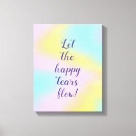 マグニフィセントパステルレインボー結婚ズ キャンバスプリント