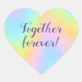 マグニフィセントパステルレインボー結婚ズ ハートシール (正面)