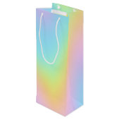 マグニフィセントパステルレインボー結婚ズ ワインギフトバッグ (裏面アングル)