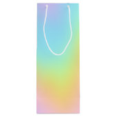 マグニフィセントパステルレインボー結婚ズ ワインギフトバッグ (裏面)