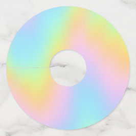 マグニフィセントパステルレインボー結婚ズ ワイングラスタグ