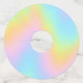 マグニフィセントパステルレインボー結婚ズ ワイングラスタグ (裏面)