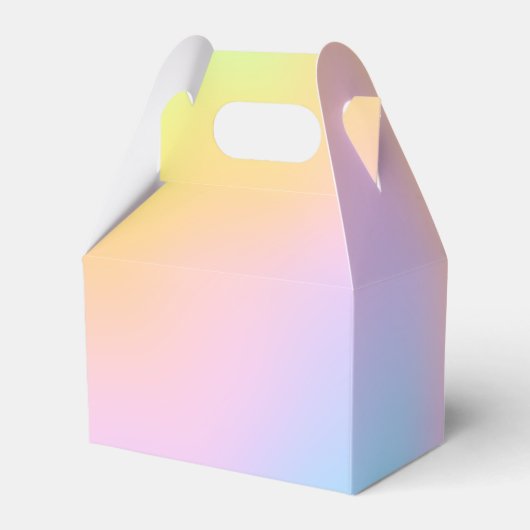 マグニフィセントパステルレインボー結婚式の引き出物ボックス フェイバーボックス (裏面サイド)
