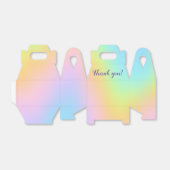 マグニフィセントパステルレインボー結婚式の引き出物ボックス フェイバーボックス (折り畳みなし)