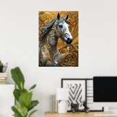 マグニフィセントホースポートレート ポスター (ホームオフィス)