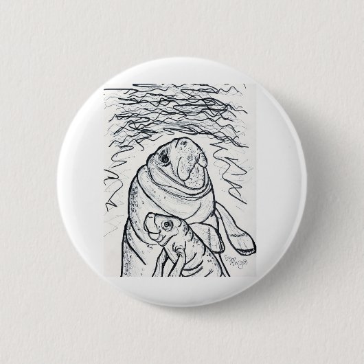 マグニフィセントマナティー 缶バッジ (正面)