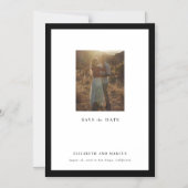 マグネはっきりしたス縁どギャラリーフレーム日付の保存 マグネット招待状 (正面)