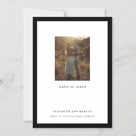 マグネはっきりしたス縁どギャラリーフレーム日付の保存 マグネット招待状 (正面)