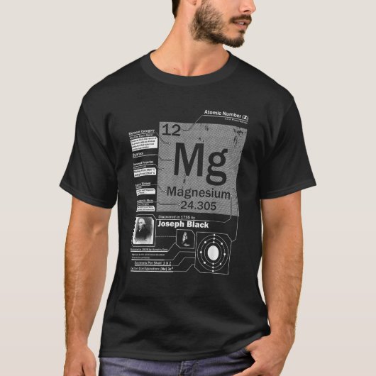 マグネシウムMg元素原子番号12科学T Sh Tシャツ (正面)