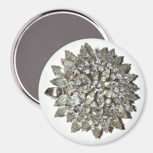 マグネットきらきら光るロカビリースターバストヴィンテージブローチ マグネット (正面/裏面)